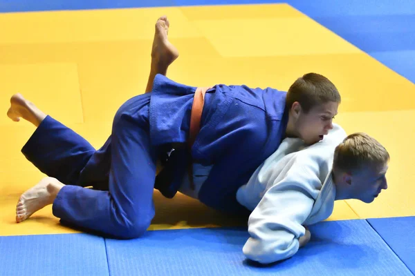 Orenburg Russie Octobre 2017 Les Garçons Concourent Judo Tournoi Judo — Photo