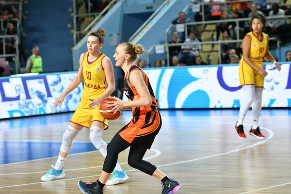 Orenburg Russia Novembre 2019 Ragazze Giocano Basket Nella Partita Del — Foto Stock