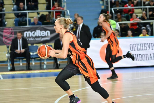 Orenburg Russia Novembre 2019 Ragazze Giocano Basket Nella Partita Del — Foto Stock