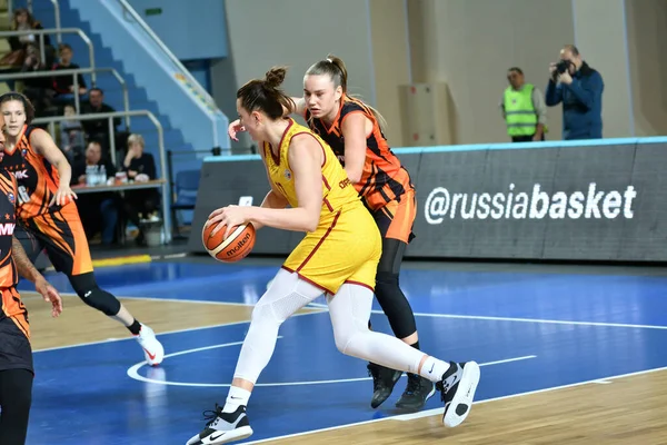Orenburg Ryssland November 2019 Flickor Spelar Basket Den Ryska Mästerskapsmatchen — Stockfoto