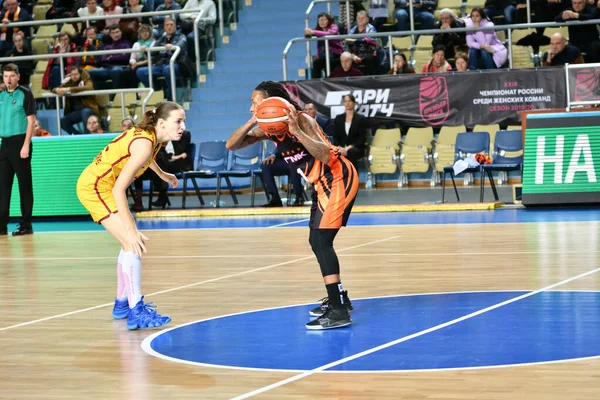 Orenburg Rusia Noviembre 2019 Las Niñas Juegan Baloncesto Partido Campeonato — Foto de Stock