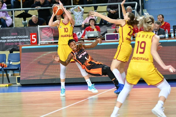 Orenburg Rusko Listopadu 2019 Dívky Hrají Basketbal Ruském Mistrovství Mezi — Stock fotografie
