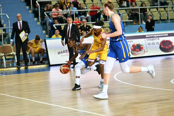 Orenburg Rusko Října 2019 Dívky Hrají Basketbal Euroligový Zápas Mezi — Stock fotografie