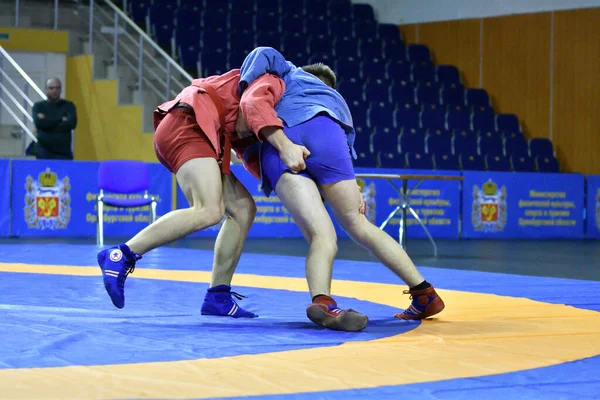 Orenburg Rússia Outubro 2019 Competições Meninos Autodefesa Sem Armas Campeonato — Fotografia de Stock