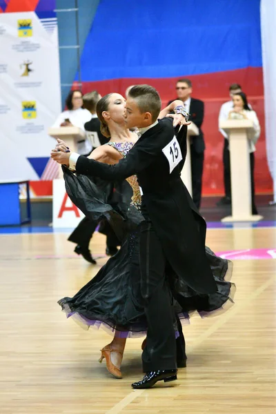 Orenburg Russie Novembre 2019 Fille Garçon Dansant Sur Les Championnats — Photo