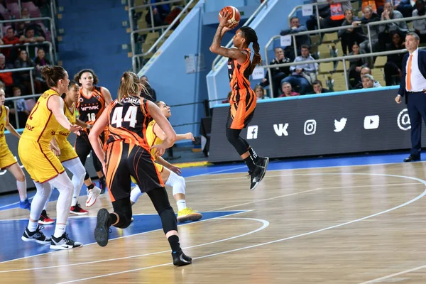 Orenburg Russland November 2019 Jenter Spiller Basketball Den Russiske Mesterskapskampen – stockfoto