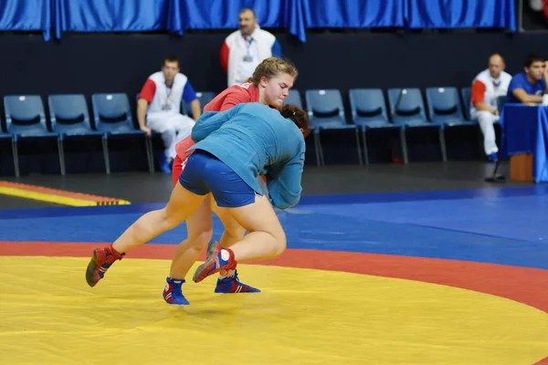 Orenburg Federacja Rosyjska Października 2016 Dziewczyny Konkurować Samoobrona Bez Broni — Zdjęcie stockowe