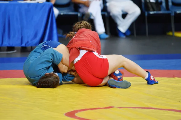 Orenburg Russia October 2016 Girls Compete Self Defense Weapons Championship — Stock Photo, Image