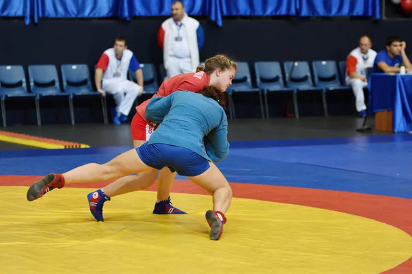 Orenburg Russia October 2016 Girls Compete Self Defense Weapons Championship — Stock Photo, Image