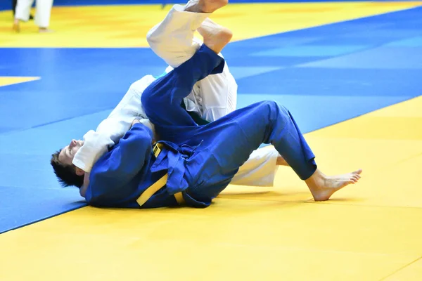 Orenburg Russland Oktober 2017 Jungen Messen Sich Judo Beim Allrussischen — Stockfoto