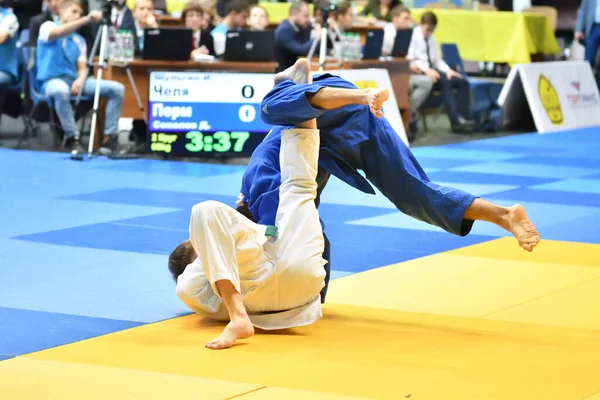 Orenburg Russia October 2017 Boys Compete Judo All Russian Judo — Stock Photo, Image