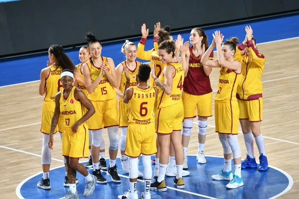 Orenburg Rusland Oktober 2019 Meisjes Spelen Basketbal Euroleague Wedstrijd Tussen — Stockfoto