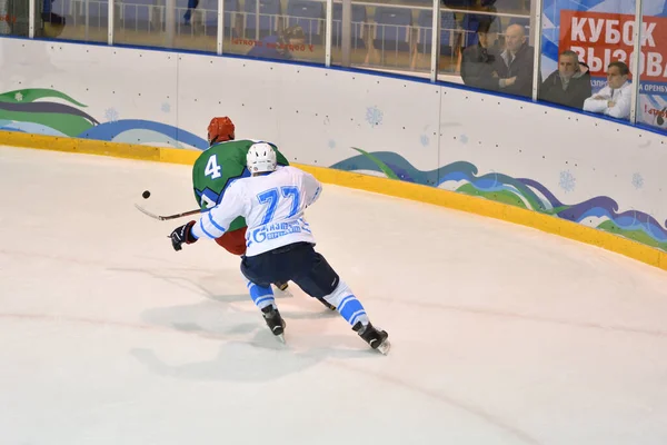 Orenburg Russia April 2017 Year Men Play Hockey Ice Hockey — Stock Photo, Image