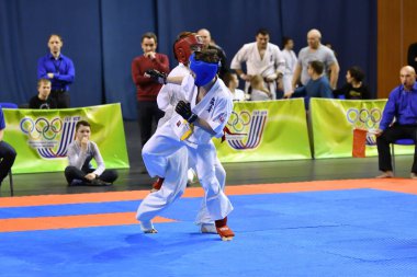 Orenburg, Rusya - 5 Mart 2017: Erkekler Kiokusinkaj 