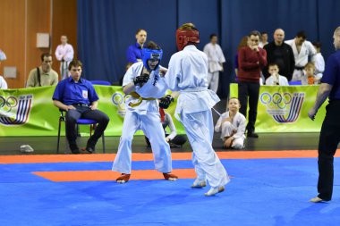 Orenburg, Rusya - 5 Mart 2017: Erkekler Kiokusinkaj 