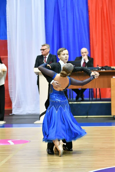 Orenburg Rússia Novembro 2019 Menina Menino Dançando Nos Campeonatos Abertos — Fotografia de Stock