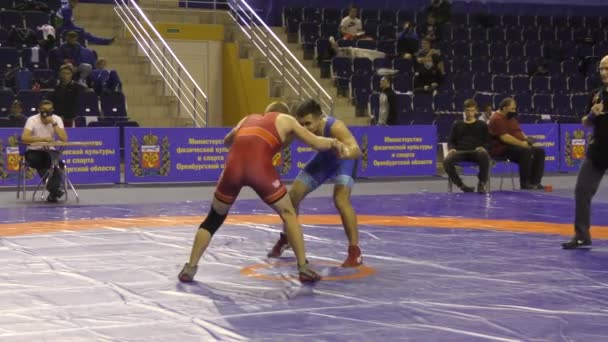 Orenburg Rússia Outubro 2020 Jovens Competem Wrestling Esportivo All Russia — Vídeo de Stock