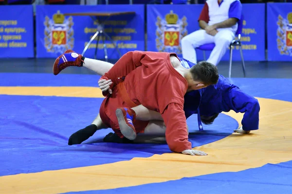 Orenburg Rússia Outubro 2019 Competições Meninos Autodefesa Sem Armas Campeonato — Fotografia de Stock
