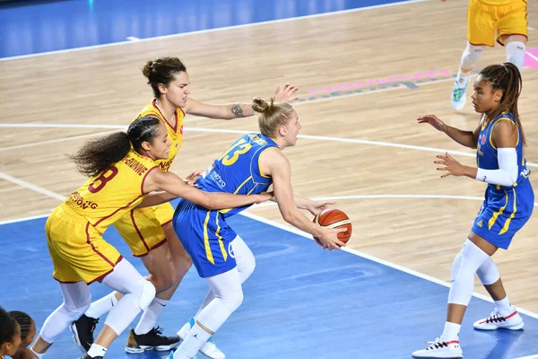 Orenburg Rusko Října 2019 Dívky Hrají Basketbal Euroligový Zápas Mezi — Stock fotografie