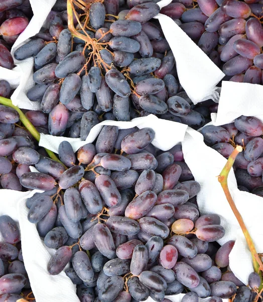 Uvas Maduras Nova Colheita São Vendidas Bazar — Fotografia de Stock