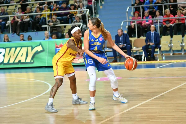 Orenburg Rusko Října 2019 Dívky Hrají Basketbal Euroligový Zápas Mezi — Stock fotografie