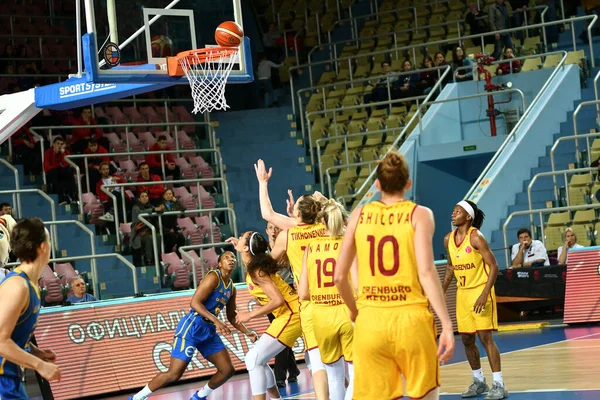Orenburg Rusland Oktober 2019 Meisjes Spelen Basketbal Euroleague Wedstrijd Tussen — Stockfoto