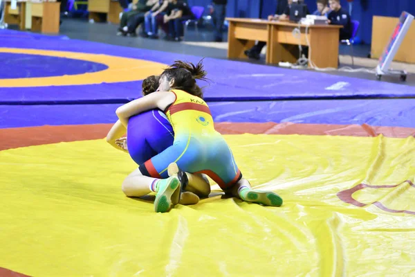Orenburg Russia October 2017 Girls Compete Sports Wrestling All Russian — Stock Photo, Image