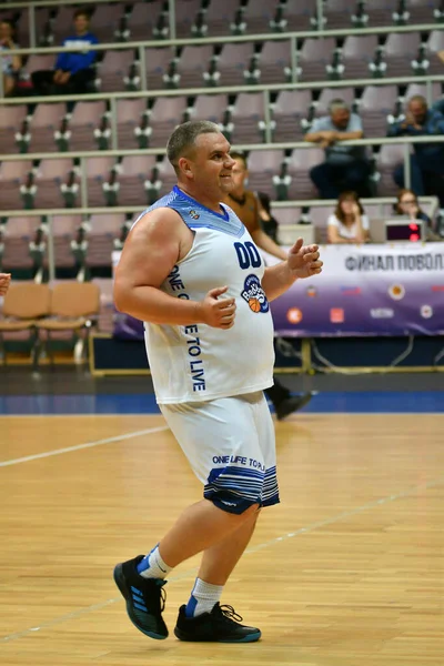 Orenburg Rusia Junio 2019 Año Los Hombres Juegan Baloncesto Las — Foto de Stock