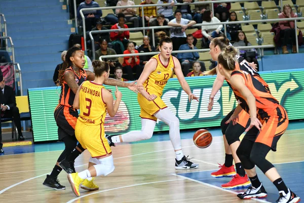 Orenburg Russia Novembre 2019 Ragazze Giocano Basket Nella Partita Del — Foto Stock