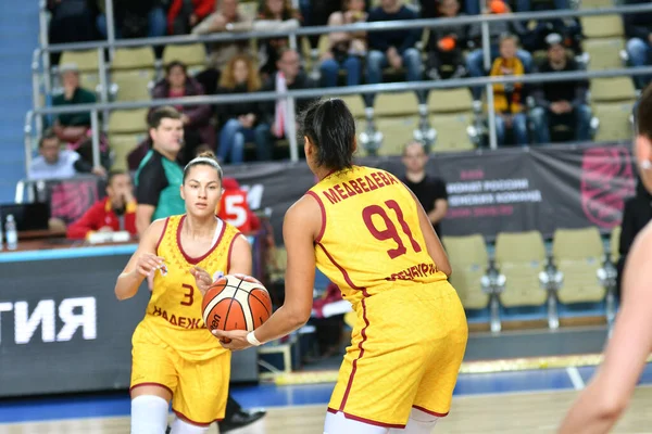 Orenburg Russia Novembre 2019 Ragazze Giocano Basket Nella Partita Del — Foto Stock