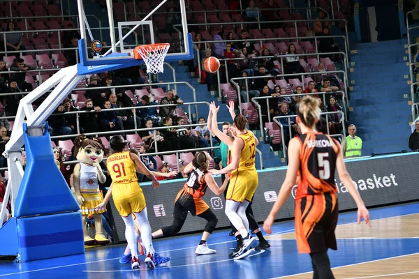 Orenburg Rusland November 2019 Meisjes Basketballen Russische Kampioenschapswedstrijd Tussen Basketbalclubs — Stockfoto