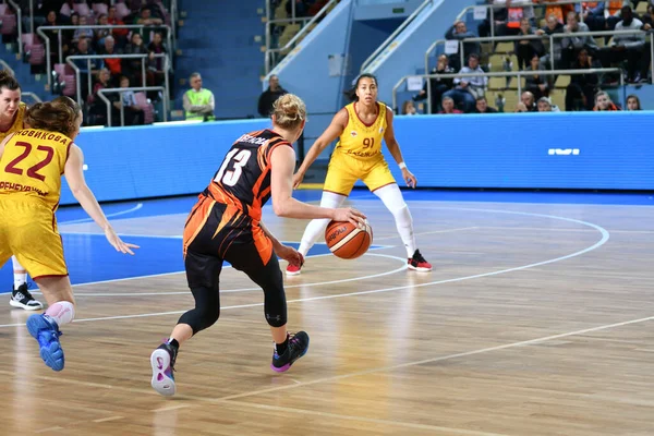 Orenburg Rusia Noviembre 2019 Las Niñas Juegan Baloncesto Partido Campeonato — Foto de Stock