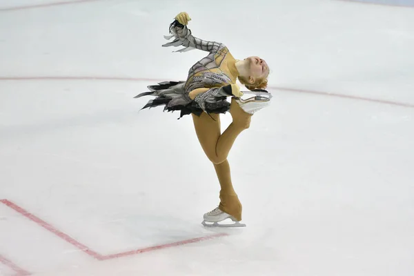 2018 Orenburg Russia March Year Girl Compete Figure Skating Orenburg — 스톡 사진