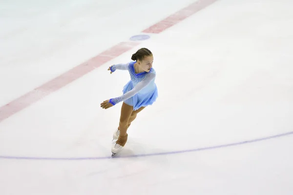 Orenburg Russia March 2018 Year Girl Compete Figure Skating Orenburg — Stock Photo, Image