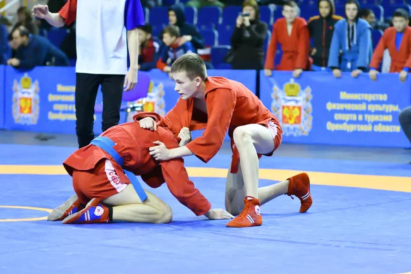 Orenburg Rusland Februari 2019 Jongenswedstrijden Zelfverdediging Zonder Wapens Het Kampioenschap — Stockfoto