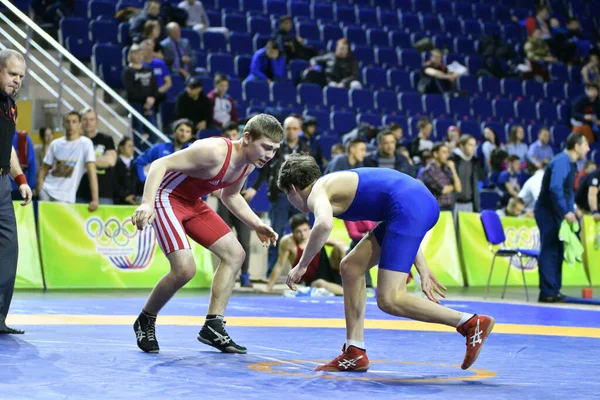 Orenburg Russia March 2017 Boy Compete Sports Wrestling Volga Federal — Stock Photo, Image