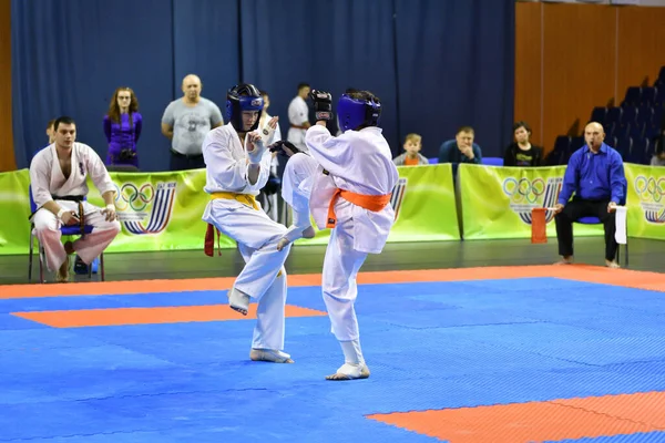 Orenburg Rusland Maart 2017 Jongen Neemt Deel Aan Karate Voor — Stockfoto