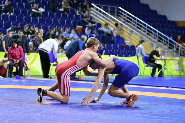 Orenburg Russia March 2017 Boy Compete Sports Wrestling Volga Federal — Stock Photo, Image