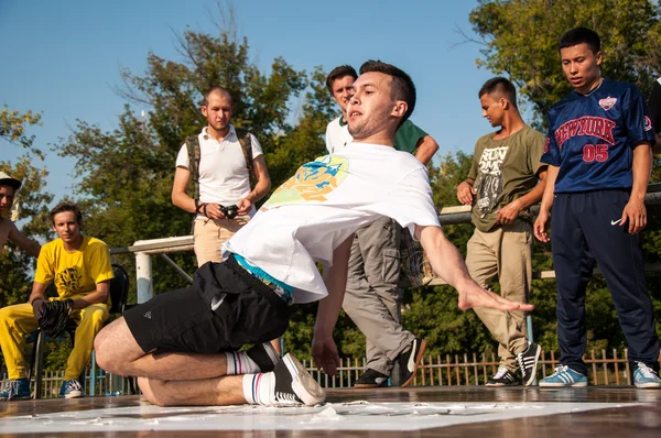 Konstnären break dance, — Stockfoto