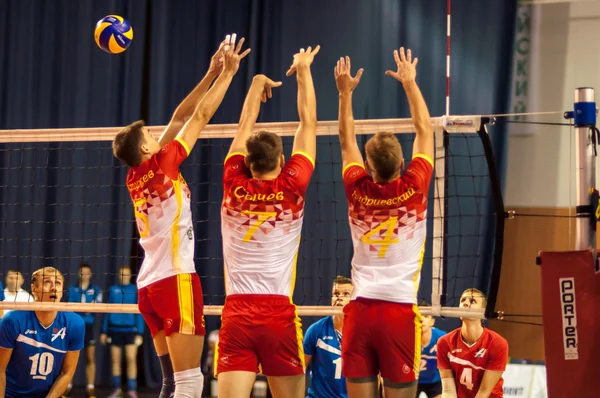 Concurrentie volleybal teams — Stockfoto