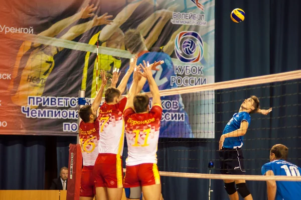 Concurrentie volleybal teams — Stockfoto