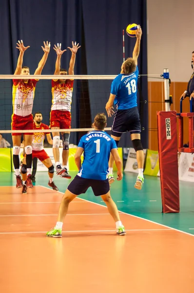 Equipas de voleibol competição — Fotografia de Stock