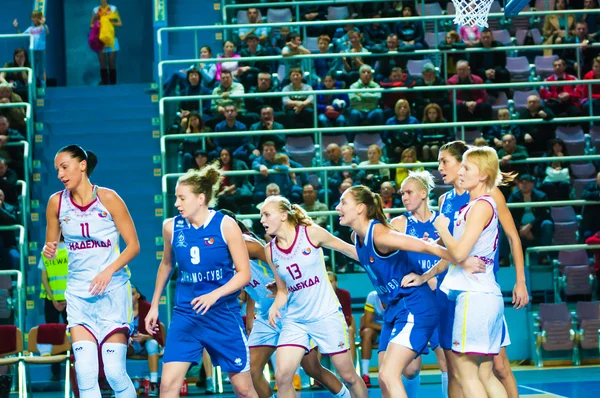 Basketbalwedstrijd, — Stockfoto