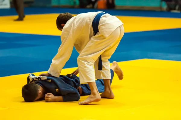 Junge Männer im Judo — Stockfoto