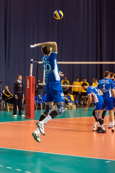 Spelet i volleyboll, — Stockfoto