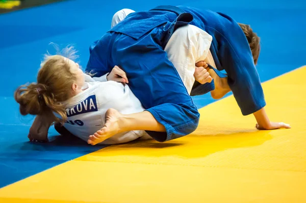 Gadis petarung di Judo — Stok Foto