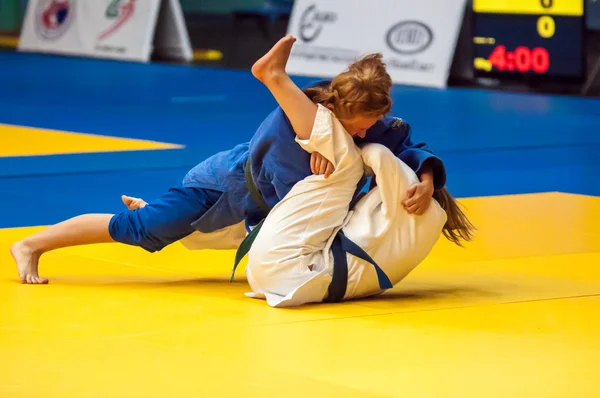 Vechter meisje in Judo — Stockfoto