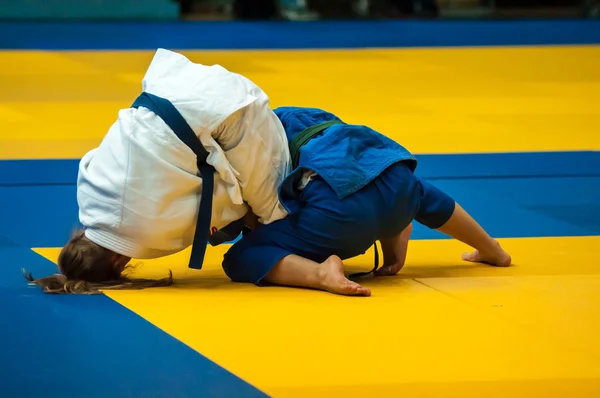 Fighter flicka i Judo — Stockfoto