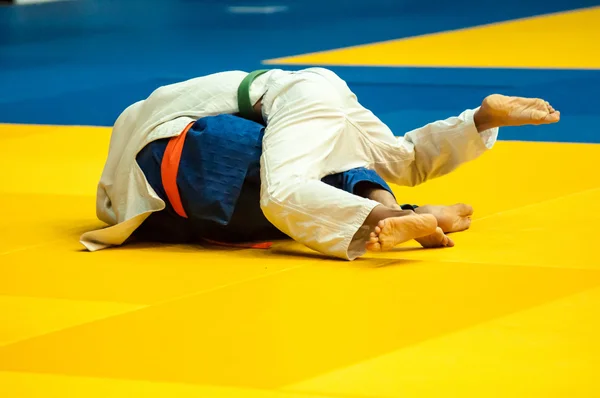 Judo competitie jeugd — Stockfoto