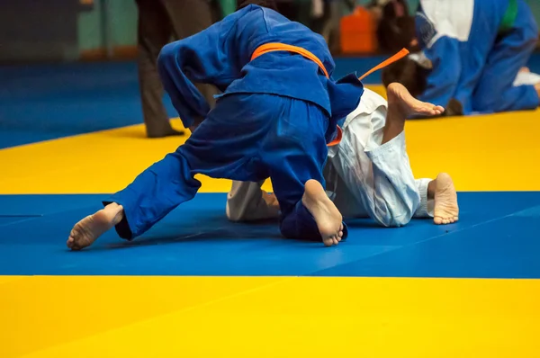 Judo concurso de jóvenes — Foto de Stock